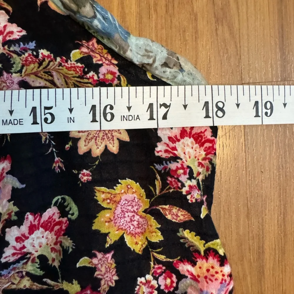 Anthropologie Patchwork Floral Prairie Midi Dress XS Romantic Boho Cottagecore - Picture 7 of 12